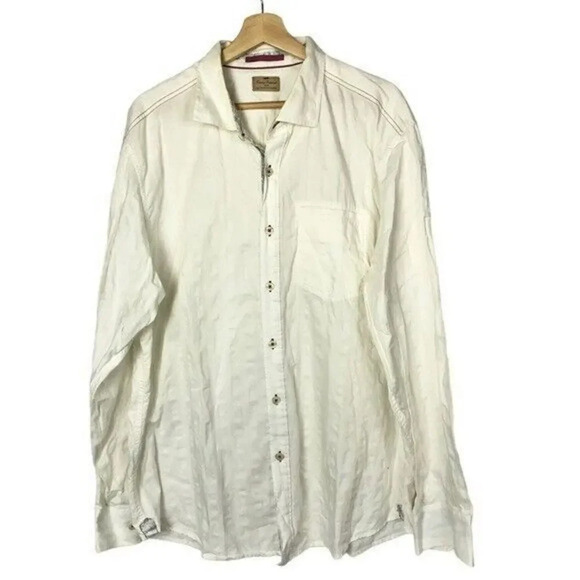 Tommy Bahama White Cotton Long Sleeve Button Down XL - Picture 1 of 4
